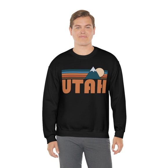 Utah Sweatshirt - Retro Mountain Crewneck Utah Sweatshirt