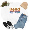 Bend, Oregon Crewneck Sweatshirt - Mountain & Birds Unisex-7