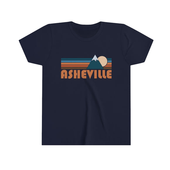 Asheville Youth T-Shirt - Retro Mountain North Carolina Kid's TShirt