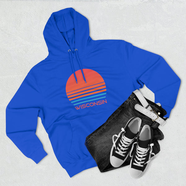Premium Wisconsin Hoodie - Retro 80s Unisex Sweatshirt