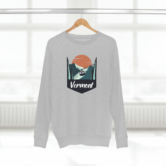 Premium Vermont Crewneck Sweatshirt - Retro Unisex Sweatshirt