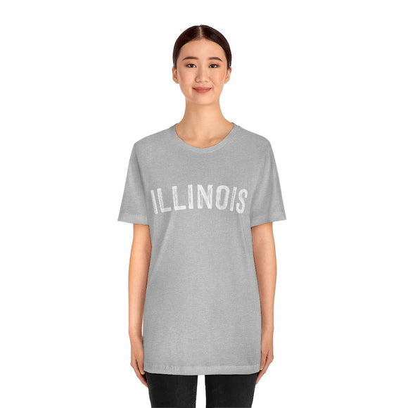 Illinois T-Shirt - Paint Text Unisex Illinois Shirt