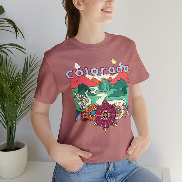 Colorado Shirt, Colorado Retro T-Shirt, Hippie Style Colorado tee, Colorado Mountain Shirt