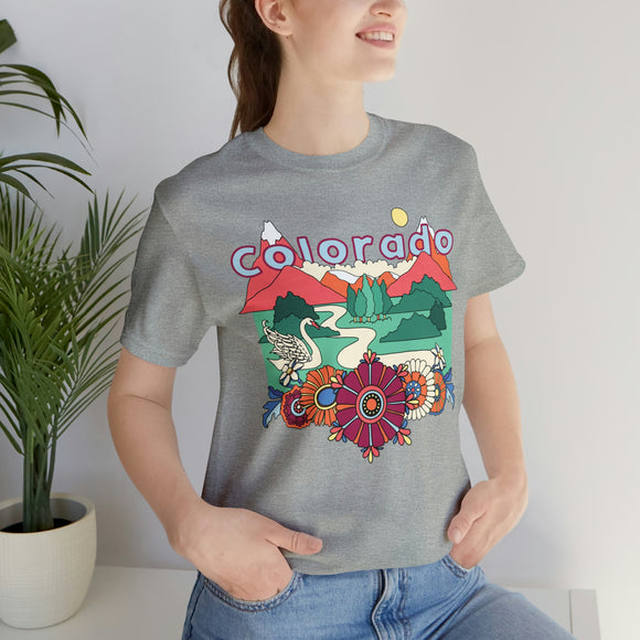 Colorado Shirt, Colorado Retro T-Shirt, Hippie Style Colorado tee, Colorado Mountain Shirt