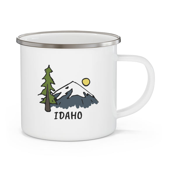 Idaho Camp Mug - Retro Enamel Camping Idaho Mug