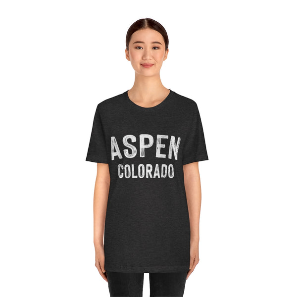 Aspen, Colorado Shirt - Paint Text Unisex Aspen T-Shirt