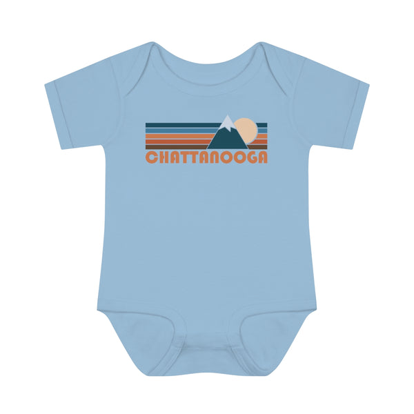 Chattanooga Baby Bodysuit - Retro Mountain Chattanooga, Tennessee Baby Bodysuit