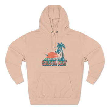 Buy pale-pink Premium Siesta Key, Florida Hoodie - Palm Tree Unisex Sweatshirt
