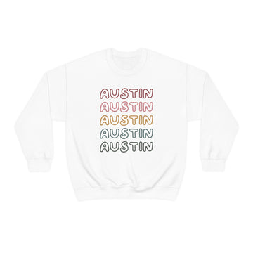 Austin, Texas Sweatshirt - Retro Five Color Unisex