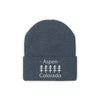 Aspen, Colorado Knit Beanie - Adult Embroidered Trees Aspen Knit Hat