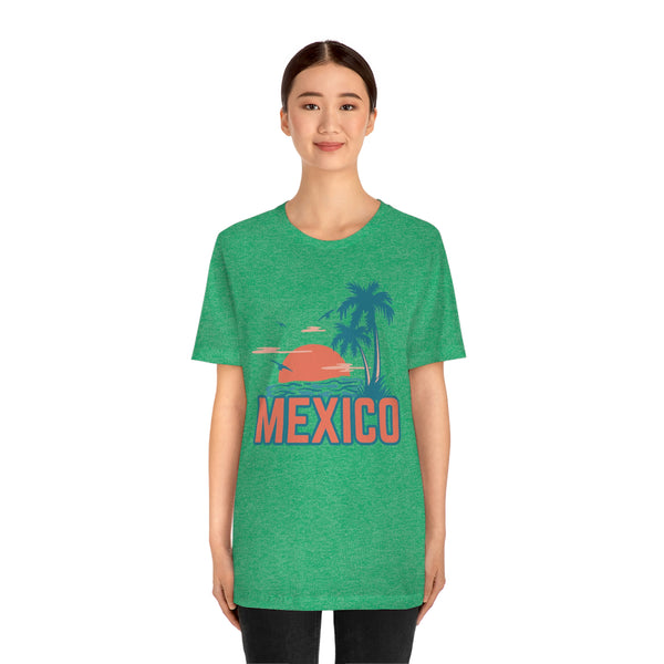Mexico T-Shirt - Retro Palm Tree & Beach Unisex Mexico Shirt