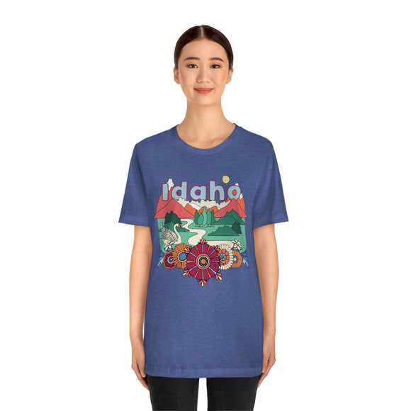 Idaho Shirt, Idaho Retro T-Shirt, Hippie Style Idaho tee, Idaho Mountain Shirt