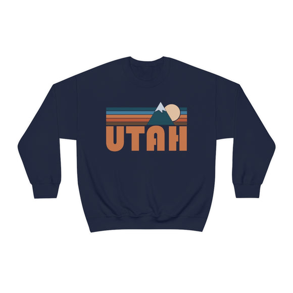 Utah Sweatshirt - Retro Mountain Crewneck Utah Sweatshirt