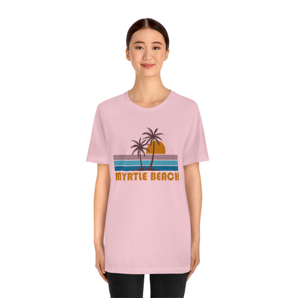 Myrtle Beach, South Carolina T-Shirt - Retro Palm Tree Unisex Myrtle Beach Shirt
