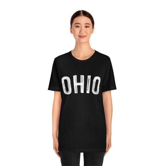 Ohio T-Shirt - Paint Text Unisex Ohio Shirt
