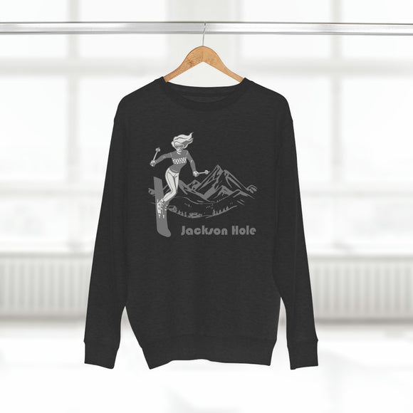 Premium Jackson Hole, Wyoming Crewneck Sweatshirt - Retro Unisex Sweatshirt