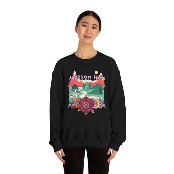 Jackson Hole, Wyoming Sweatshirt - Boho Unisex Sweatshirt