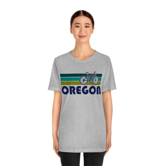 Oregon T-Shirt - Retro Mountain Bike Adult Unisex Oregon T Shirt