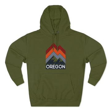 Buy army-green Premium Oregon Hoodie - Retro Unisex Sweatshirt