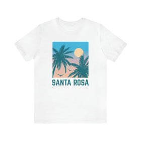 Santa Rosa, California T-Shirt - Retro Palm Tree & Beach Unisex Santa Rosa Shirt