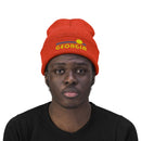 Georgia Beanie - Adult Embroidered Retro Sunset Georgia Knit Hat-7