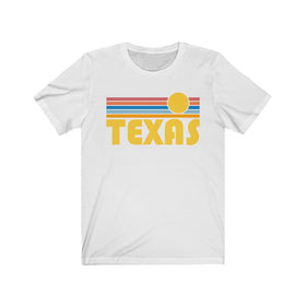 Texas T-Shirt - Retro Sunrise Adult Unisex Texas T Shirt