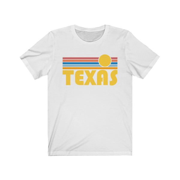 Texas T-Shirt - Retro Sunrise Adult Unisex Texas T Shirt