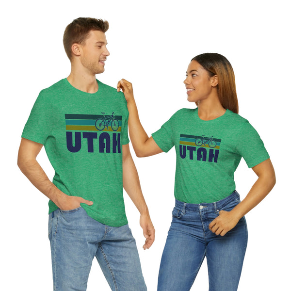 Utah T-Shirt - Retro Mountain Bike Adult Unisex Utah T Shirt