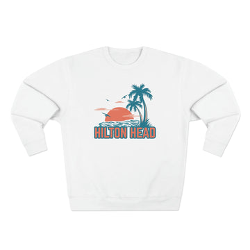 Buy white Premium Hilton Head, South Carolina Sweatshirt - Unisex Premium Crewneck Sweatshirt