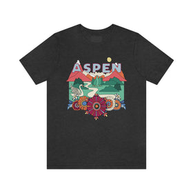 Aspen Shirt, Colorado Retro T-Shirt, Hippie Style Colorado tee, Aspen Mountain Shirt