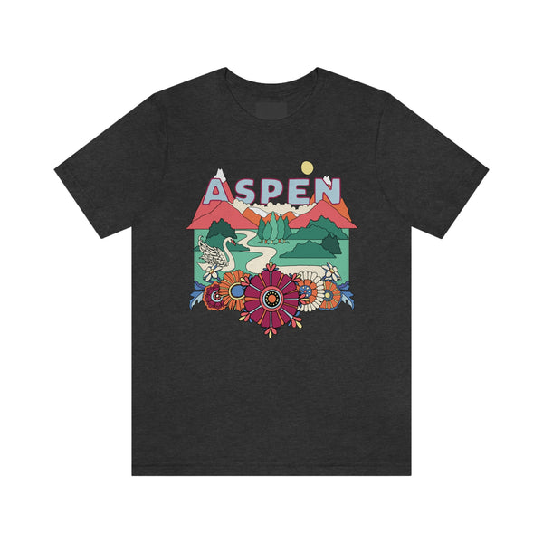 Aspen Shirt, Colorado Retro T-Shirt, Hippie Style Colorado tee, Aspen Mountain Shirt