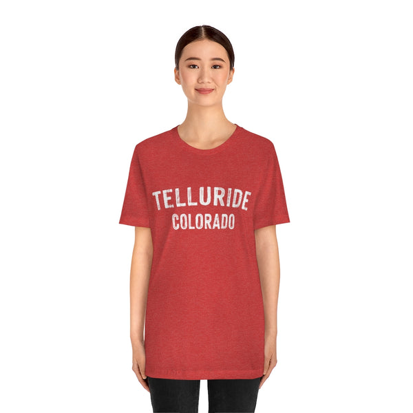 Telluride, Colorado Shirt - Paint Text Unisex Telluride T-Shirt