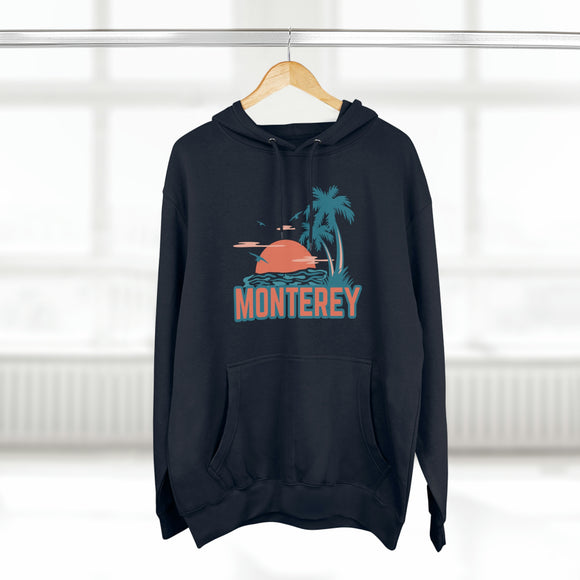 Premium Monterey, California Hoodie - Palm Tree Unisex Sweatshirt