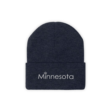 Minnesota Knit Beanie - Adult Embroidered Snowflake Minnesota Knit Hat