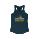 Charleston, South Carolina Women's Tank - Retro Palm Tree Women's Racerback Charleston Tank Top-3