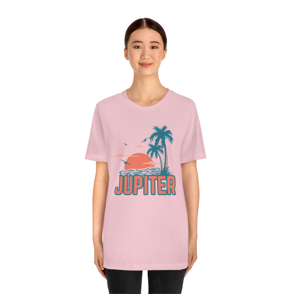 Jupiter, Florida T-Shirt - Retro Palm Tree & Beach Unisex Jupiter Shirt
