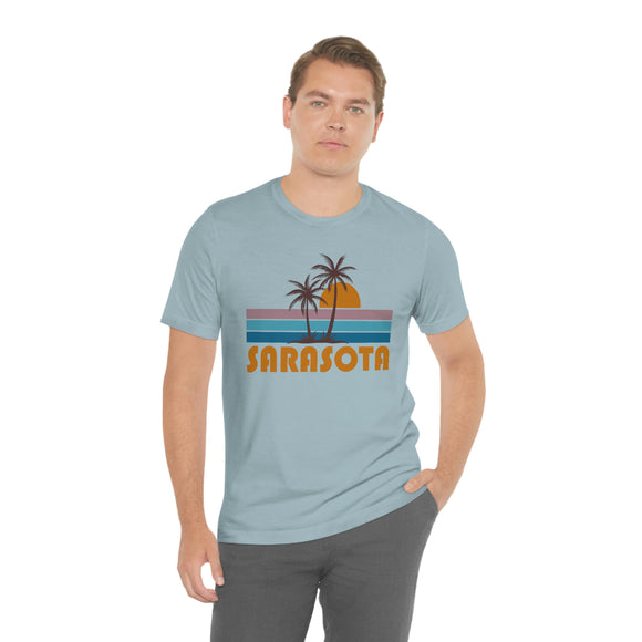 Sarasota, Florida T-Shirt - Retro Palm Tree Unisex Sarasota Shirt
