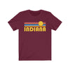 Indiana T-Shirt - Retro Sunrise Adult Unisex Indiana T Shirt