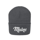 Maine Beanie - Adult Hand Lettered Embroidered Maine Knit Hat-6