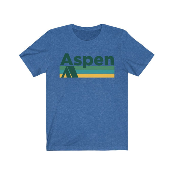 Aspen, Colorado T-Shirt - Retro Camping Adult Unisex Aspen T Shirt