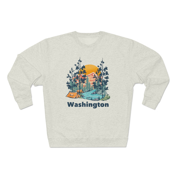 Premium Washington Sweatshirt - Unisex Premium Crewneck Washington Sweatshirt