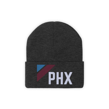 Buy black Phoenix, Arizona Beanie - Adult Embroidered Retro Phoenix Knit Hat