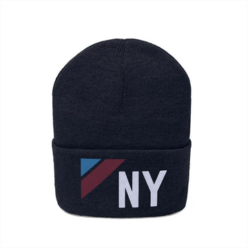 New York Beanie - Adult Embroidered Retro New York Knit Hat - 0