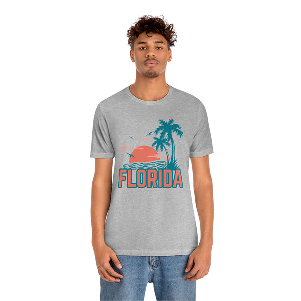 Florida T-Shirt - Retro Palm Tree & Beach Unisex Florida Shirt