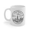 New York Mug - State Design White Ceramic New York Mug (11oz & 15oz)-2