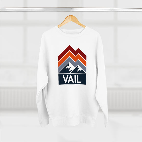 Premium Vail Sweatshirt - Retro Unisex Premium Crewneck Vail, Colorado Sweatshirt