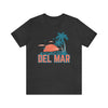 Del Mar, California T-Shirt - Retro Palm Tree & Beach Unisex Del Mar Shirt
