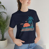 Jacksonville, Florida T-Shirt - Retro Palm Tree & Beach Unisex Jacksonville Shirt