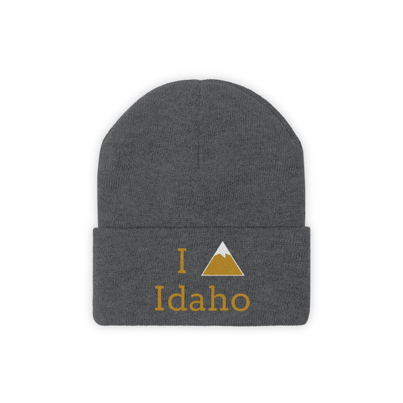 Idaho Knit Beanie - Adult Embroidered I Heart / Love Idaho Knit Hat