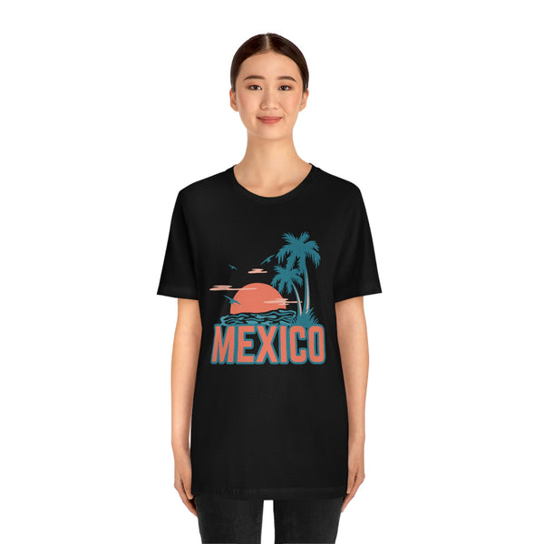 Mexico T-Shirt - Retro Palm Tree & Beach Unisex Mexico Shirt
